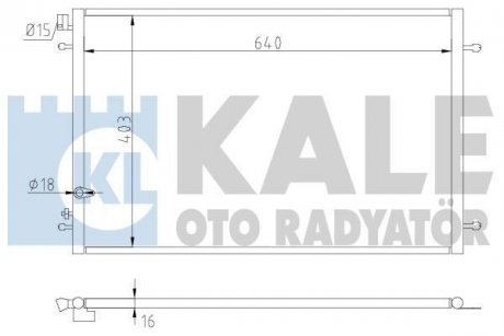 KALE VW Радиатор кондиционера Audi A6 04- KALE OTO RADYATOR 375300 (фото 1)