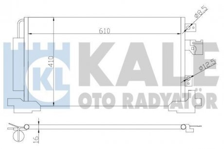 Радіатор кондиціонера Citroen C4 Aircross, C-Crooser, Mitsubishi ASX KALE OTO RADYATOR 381700