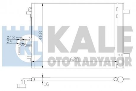 KALE FORD Радиатор кондиционера Galaxy,Mondeo IV,S-Max,LandRover Freelander,Range Rover Evoque,Volvo S60/80,V70 III,XC60/70 KALE OTO RADYATOR 386200