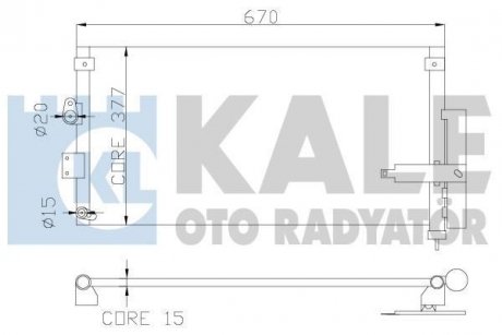 Радиатор кондиционера Honda Civic VIII KALE OTO RADYATOR 386900