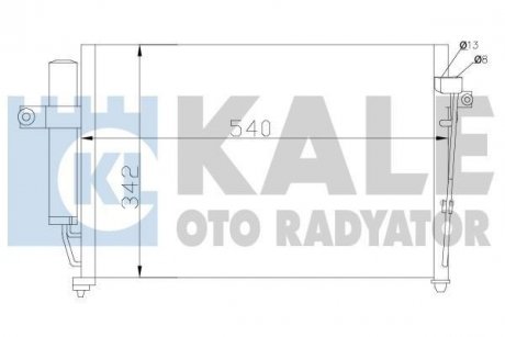 Радіатор кондиціонера Hyundai Getz KALE OTO RADYATOR 391700