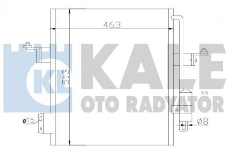 Радіатор кондиціонера Mitsubishi L200 2.5TD (06-) АКПП,МКПП KALE OTO RADYATOR 393100