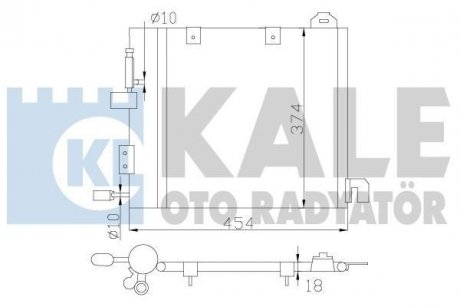 KALE OPEL Радиатор кондиционера Astra G,Zafira A KALE OTO RADYATOR 393800 (фото 1)