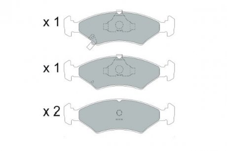 PARTS KIA Тормозные колодки дисковые передн.Shuma 98- KAVO KBP-4026