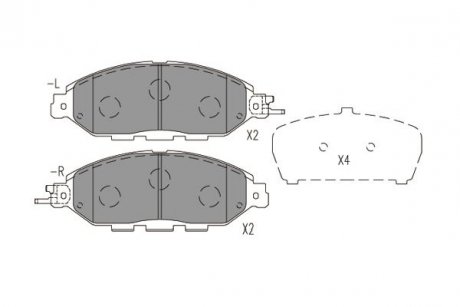 Комплект тормозных колодок KAVO KBP-6623 (фото 1)
