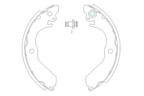 PARTS MITSUBISHI Щеки торм. COLT V 1300 00-03, LANCER VI (CJ_, CP_) 1.5 12V 96-03 KAVO KBS-6411