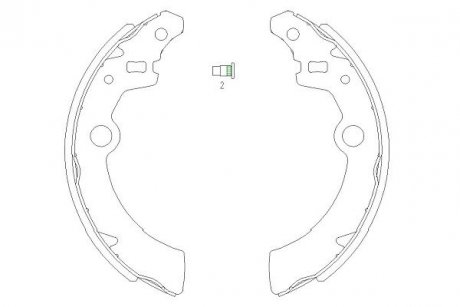 PARTS щоки гальм. SUZUKI Ignis, Wagon R+ KAVO KBS-8907 (фото 1)