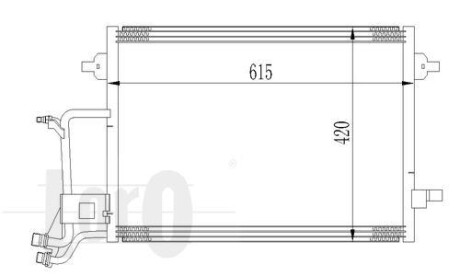 Радиатор кондиционера SKODA Octavia 05- LORO 053-016-0013 (фото 1)