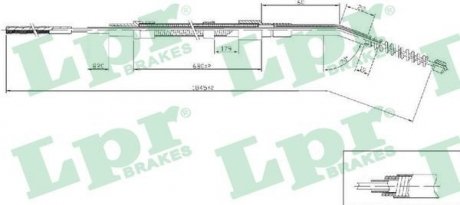 Трос ручного тормоза LPR C0067B