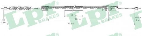 Трос ручного тормоза LPR C0629B