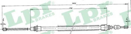 Трос ручного тормоза LPR C0660B