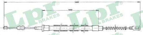 Трос ручного тормоза LPR C0970B