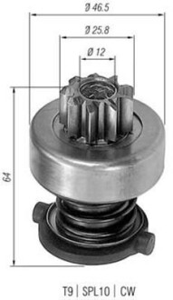 Бендикс (z=9) OPEL 1,6D/1,7D VW Passat 1,6D AUDI 1,6D [940113020122] MAGNETI MARELLI AMB0122