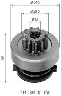 Бендикс (z=11) CITROEN 1,8-2,1D PEUGEOT Jumper 1,9D MAGNETI MARELLI AMB0257