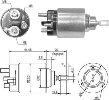 Реле втягивающего стартера MAGNETI MARELLI AME0010