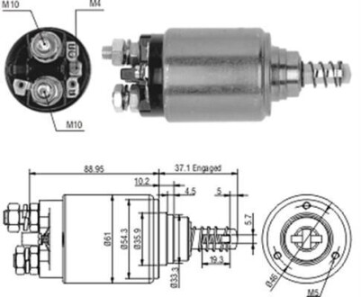 Втягивающее реле стартера IVECO DAF KHD MAGNETI MARELLI AME0187 (фото 1)