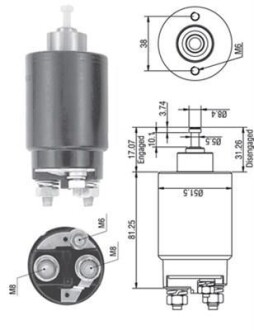 FORD Втягивающее реле MOTORCRAFT TRANSIT 2.5TD [940113050264] MAGNETI MARELLI AME0264