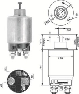 Втягивающее реле DELCO [940113050316] MAGNETI MARELLI AME0316