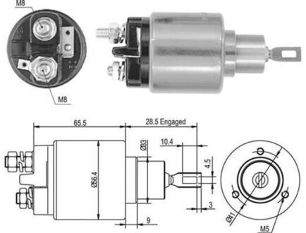 Втягивающее реле стартера VW OPEL SEAT SKODA [940113050435] MAGNETI MARELLI AME0435