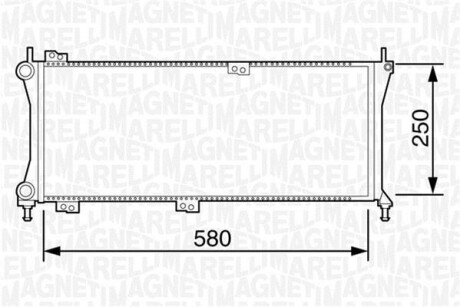 Радіатор FIAT PANDA 01/01-- [350213814000] MAGNETI MARELLI BM814