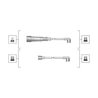 Комплект высоковольтных проводов UNWERSALNA VW [941319170003] MAGNETI MARELLI MSQ0003