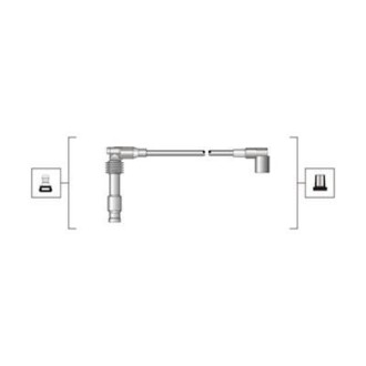 Высоковольтные провода OPEL OMEGA B, VECTRA, SINTRA MAGNETI MARELLI MSQ0046