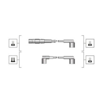 Комплект високовольтних проводів EQ MERCEDES 190/190E, 220E/TE, 230E/CE, 230GE, G230 [941319170048] MAGNETI MARELLI MSQ0048