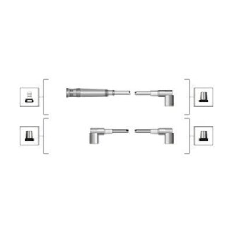 Провода высокого напряжения (5шт) BMW E36 1,6/1,8 MAGNETI MARELLI MSQ0052