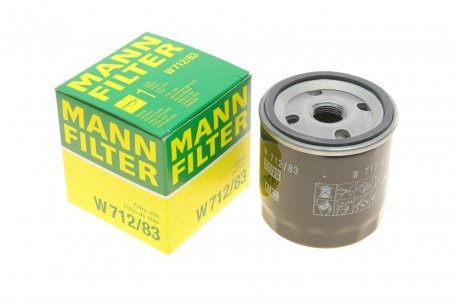 Фильтр масляный двигателя MANN W 712/83 (фото 1)