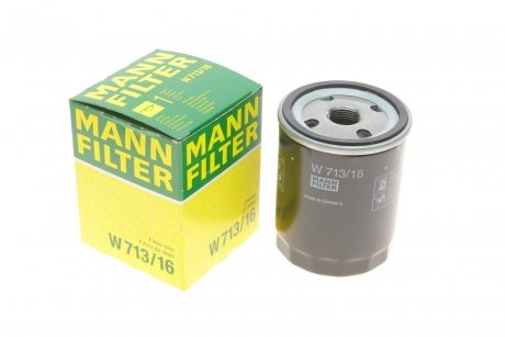 Фильтр масляный двигателя MANN W 713/16 (фото 1)