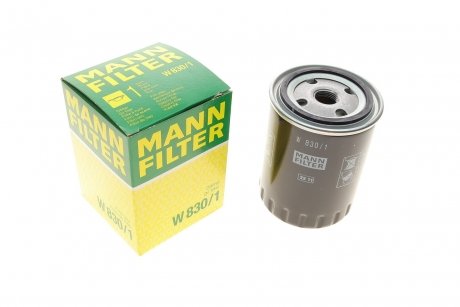 Фильтр масляный двигателя MANN W 830/1 (фото 1)