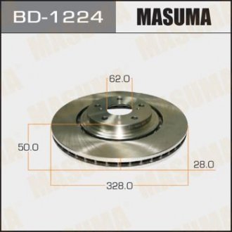 Диск гальмівний (кратно 2 шт.)) MASUMA BD1224