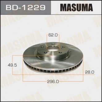 Диск гальмівний (кратно 2 шт.)) MASUMA BD1229 (фото 1)