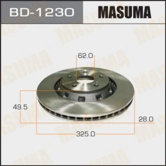 Диск гальмівний (кратно 2 шт.)) MASUMA BD1230