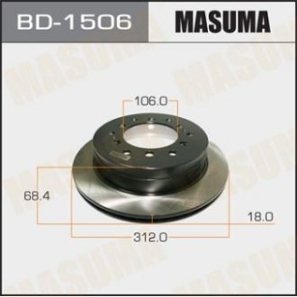 Диск тормозной задний (кратно 2) RAV4/ ASA33L MASUMA BD1506 (фото 1)