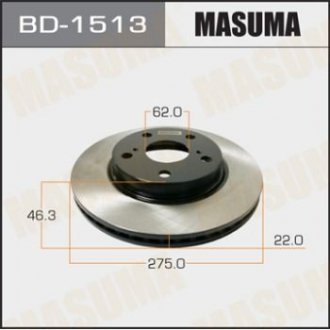 Диск гальмівний (кратно 2 шт.)) MASUMA BD1513 (фото 1)