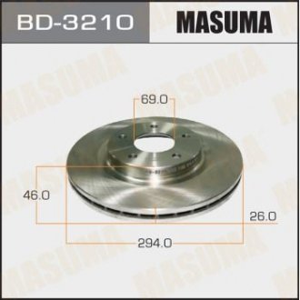 Диск гальмівний (кратно 2 шт.)) MASUMA BD3210