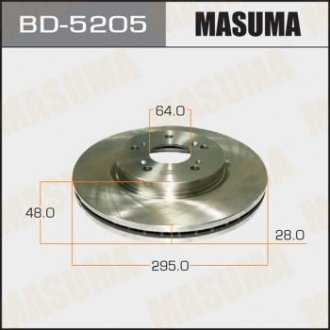 Диск гальмівний (кратно 2 шт.)) MASUMA BD5205