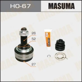 ШРУС зовнішній Honda Jazz (09-13) (нар 27/вн 26) MASUMA HO67 (фото 1)