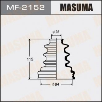 Пильовик шрусу внутрішнього Toyota Hilux (-05) MASUMA MF2152 (фото 1)