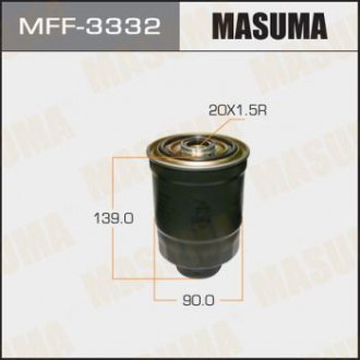 Фільтр паливний Mitsubishi L 200 (-08), Pajero Sport (-09) Disel MASUMA MFF3332 (фото 1)