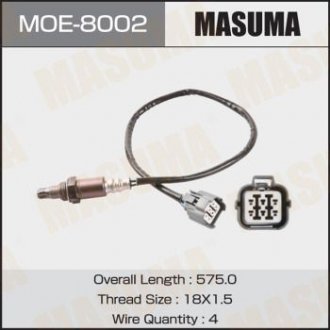 Датчик кисню (лямбда-зонд) Subaru Forester (07-10), Legacy (03-09) MASUMA MOE8002 (фото 1)