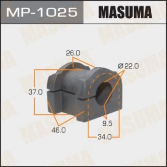 Втулка стабілізатора переднього Mitsubishi ASX (10-), Eclipse Cross (18-), Lancer (08-15), Outlander (08-) (Кратно 2 шт) MASUMA MP1025