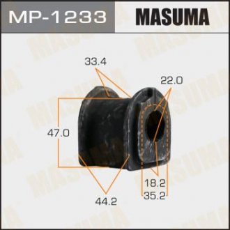 Втулка стабілізатора заднього Lexus RX 350 (08-15) (Кратно 2 шт) MASUMA MP1233 (фото 1)