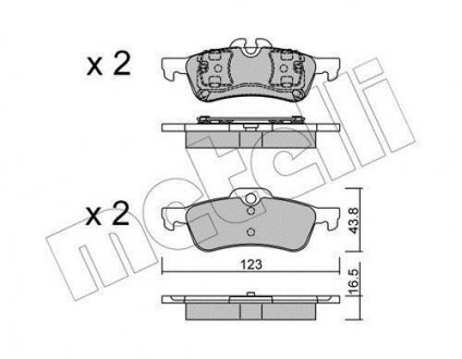 Комплект тормозных колодок Metelli 22-0556-0