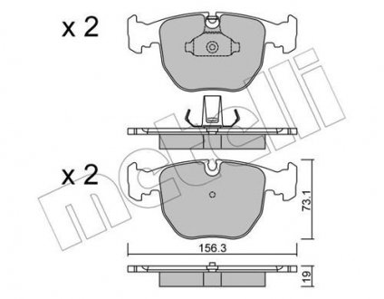 Комплект тормозных колодок из 4 шт. дисков Metelli 22-0559-0
