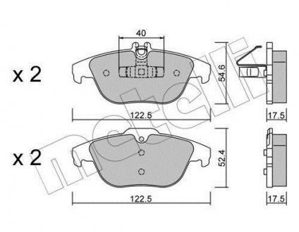 Комплект гальмівних колодок Metelli 22-0666-2