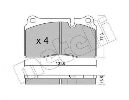 Комплект тормозных колодок Metelli 22-0695-0