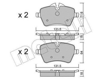 Комплект тормозных колодок Metelli 22-0768-0