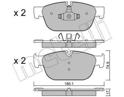 Комплект тормозных колодок (дисковых).) Metelli 22-0854-0 (фото 1)